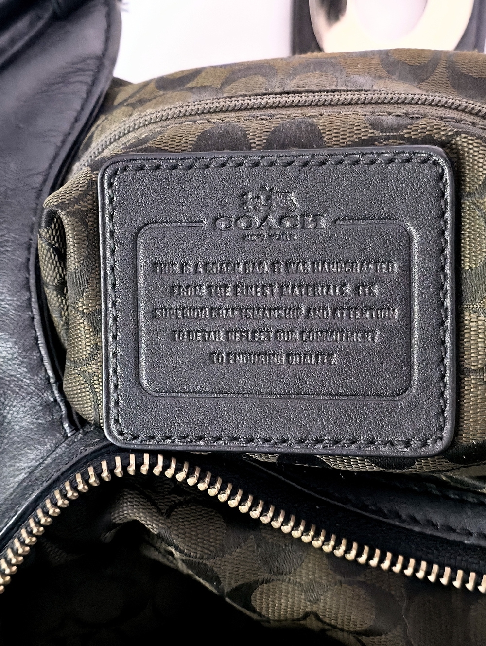 Coach Madison Carlyle 32221 Hobo Smooth Black Leather Carryall Shoulder Hang Tag - Picture 11 of 12